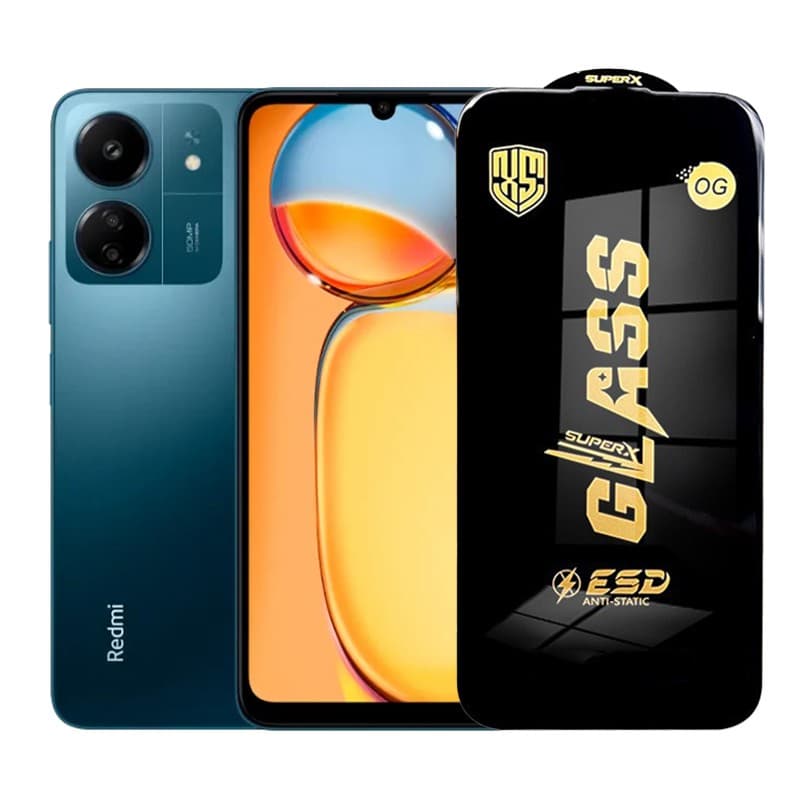 Folie de Protectie pentru Xiaomi Redmi 13C, Flippy, Sticla Securizata ESD, Margini Negre, Rezistenta la Zgirieturi